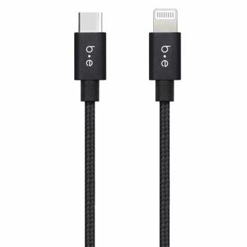 Blu Element USB-C à la foudre tressée de charge et câble de synchronisation (300cm/10ft) (noir)