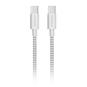 HyperGear USB-C to USB-C Braided Charge and Sync Cable (120cm/4ft) (White)